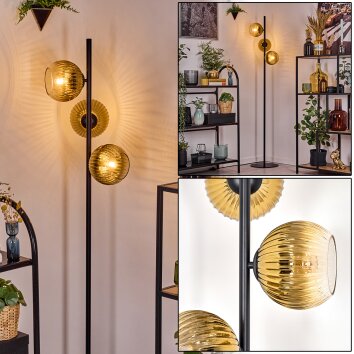 Koyoto Golvlampa 31 cm Guld, Klart, 3-ljuskällor Koyoto Golvlampa 31 cm Guld, Klart, 3-ljuskällor