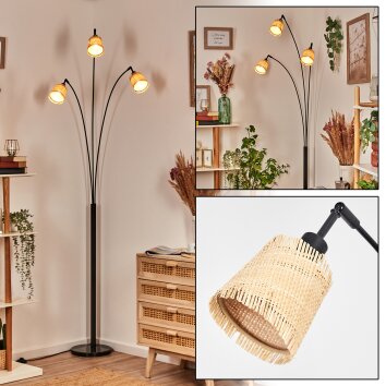 Lindberg Golvlampa Svart, 3-ljuskällor