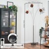 Cando Golvlampa Nickel matt, Svart, 3-ljuskällor