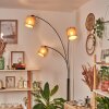 Soungou Golvlampa Krom, Svart, Vit, 3-ljuskällor