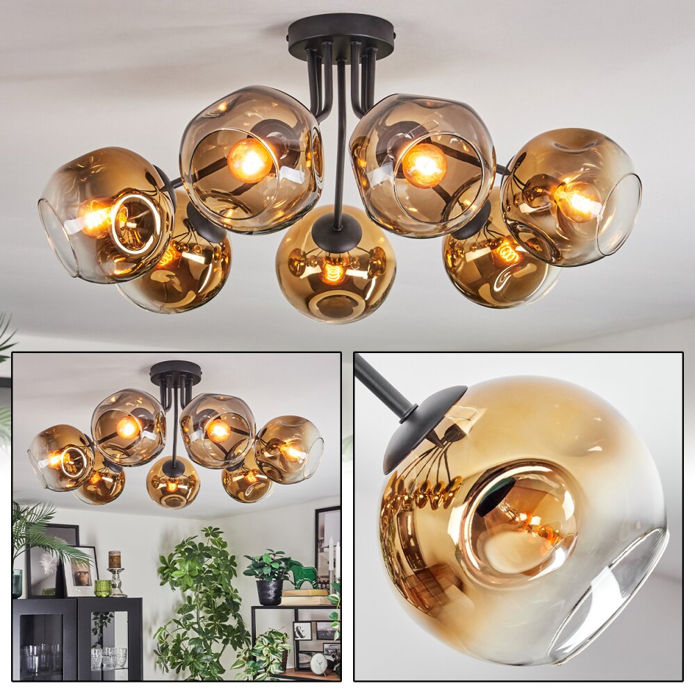 Ripoll Taklampa, kullampa Guld, Klart, 7-ljuskällor main product photo