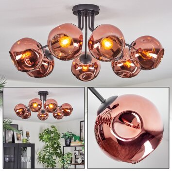 Ripoll Taklampa, kullampa Kopparfärg, 7-ljuskällor