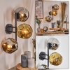 Ripoll kullampa, Vägglampa Krom, Guld, Rökfärger, 3-ljuskällor