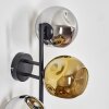 Ripoll kullampa, Vägglampa Krom, Guld, Rökfärger, 3-ljuskällor