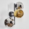 Ripoll kullampa, Vägglampa Krom, Guld, Rökfärger, 3-ljuskällor