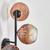 Ripoll kullampa, Vägglampa Klart, Kopparfärg, 3-ljuskällor