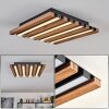 Tandragee Taklampa, Panel LED träoptik, Svart, 1-ljuskällor
