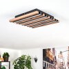 Tandragee Taklampa, Panel LED träoptik, Svart, 1-ljuskällor