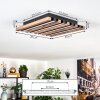 Tandragee Taklampa, Panel LED träoptik, Svart, 1-ljuskällor