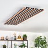 Tandragee Taklampa, Panel LED träoptik, Svart, 1-ljuskällor