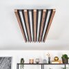 Tandragee Taklampa, Panel LED träoptik, Svart, 1-ljuskällor