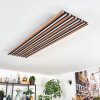 Tandragee Taklampa, Panel LED träoptik, Svart, 1-ljuskällor