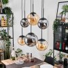 Gastor Pendellampa, kullampa, Pendelbelysning Amber, Rökfärger, 6-ljuskällor