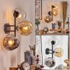Ripoll kullampa, Vägglampa Amber, Klart, Rökfärger, 3-ljuskällor