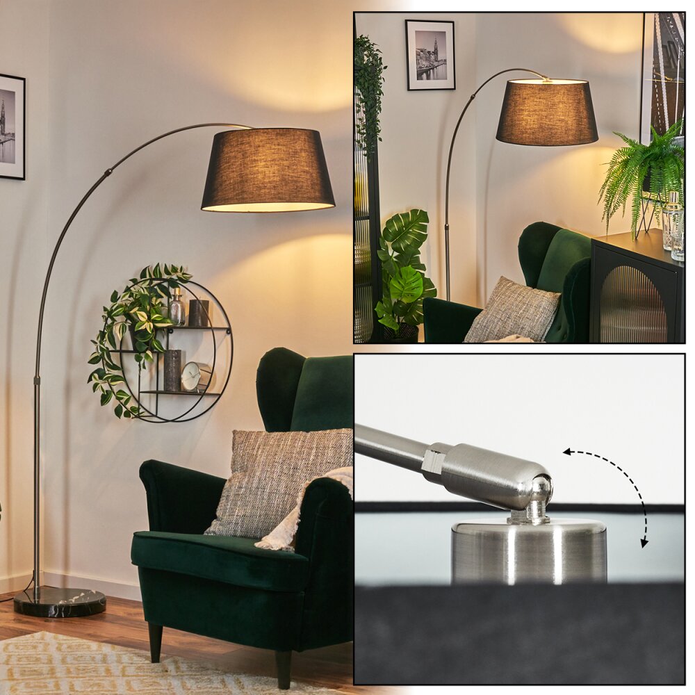 Bassagoda Golvlampa Nickel matt, Svart, 1-ljuskällor main product photo