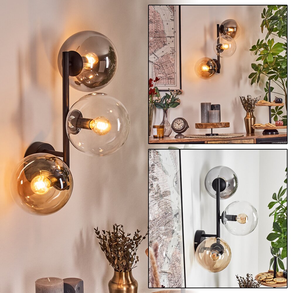 Gastor kullampa, Vägglampa Amber, Klart, Rökfärger, 3-ljuskällor main product photo
