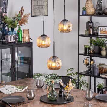 Ripoll Pendellampa, kullampa, Pendellampa Cluster Amber, 3-ljuskällor