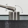 Soungou Golvlampa, Båglampor Nickel matt, Svart, 1-ljuskällor, Tygskärm