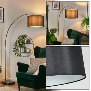 Soungou Golvlampa Nickel matt, Svart, 1-ljuskällor