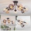 Koyoto Taklampa, kullampa 82 cm Amber, Klart, Rökfärger, 7-ljuskällor