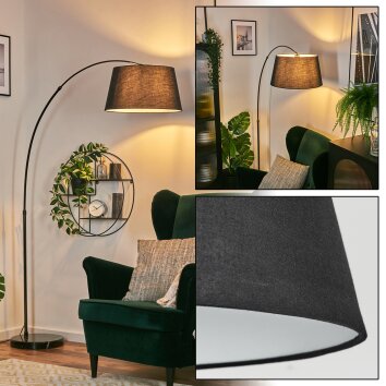 Bassagoda Golvlampa Krom, Svart, 1-ljuskällor