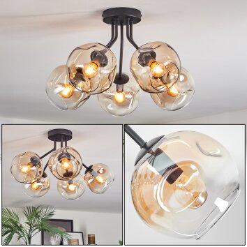 Ripoll Taklampa, kullampa Amber, Klart, 5-ljuskällor
