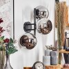 Koyoto kullampa, Vägglampa Krom, Rökfärger, 3-ljuskällor