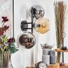 Koyoto kullampa, Vägglampa Amber, Krom, Rökfärger, 3-ljuskällor