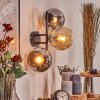Koyoto kullampa, Vägglampa Amber, Krom, Rökfärger, 3-ljuskällor