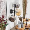Koyoto kullampa, Vägglampa Amber, Krom, Rökfärger, 3-ljuskällor