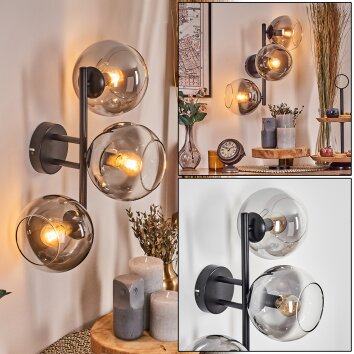 Koyoto kullampa, Vägglampa Klart, Rökfärger, 3-ljuskällor