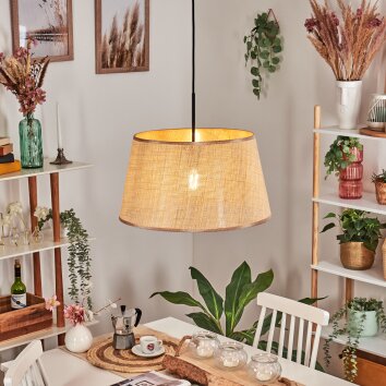 Sabadim Pendellampa, Pendelbelysning Beige, Naturfärger, 1-ljuskällor