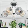 Ripoll Taklampa, kullampa Amber, Klart, Rökfärger, 5-ljuskällor