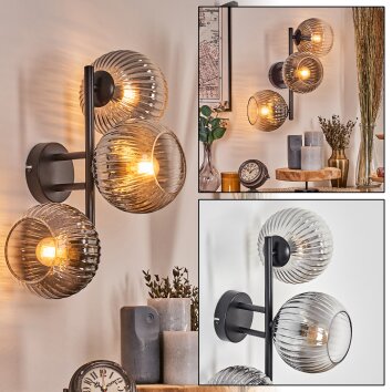 Koyoto kullampa, Vägglampa Klart, Rökfärger, 3-ljuskällor Koyoto kullampa, Vägglampa Klart, Rökfärger, 3-ljuskällor