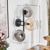 Koyoto kullampa, Vägglampa Amber, Klart, Rökfärger, 3-ljuskällor