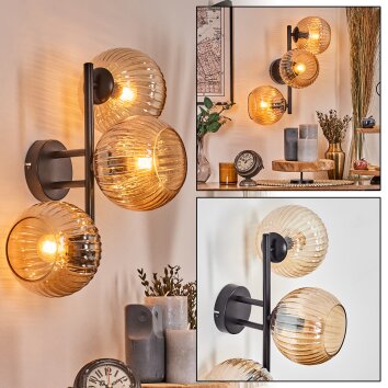Koyoto kullampa, Vägglampa Amber, 3-ljuskällor