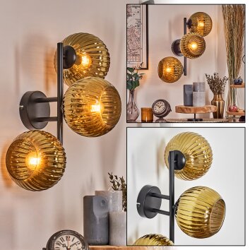Koyoto kullampa, Vägglampa Guld, 3-ljuskällor Koyoto kullampa, Vägglampa Guld, 3-ljuskällor