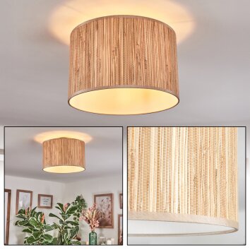 Bongal Taklampa Beige, Naturfärger, 1-ljuskällor