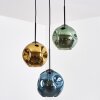 Ripoll Pendellampa, kullampa, Pendellampa Cluster Blå, Guld, Grön, 3-ljuskällor