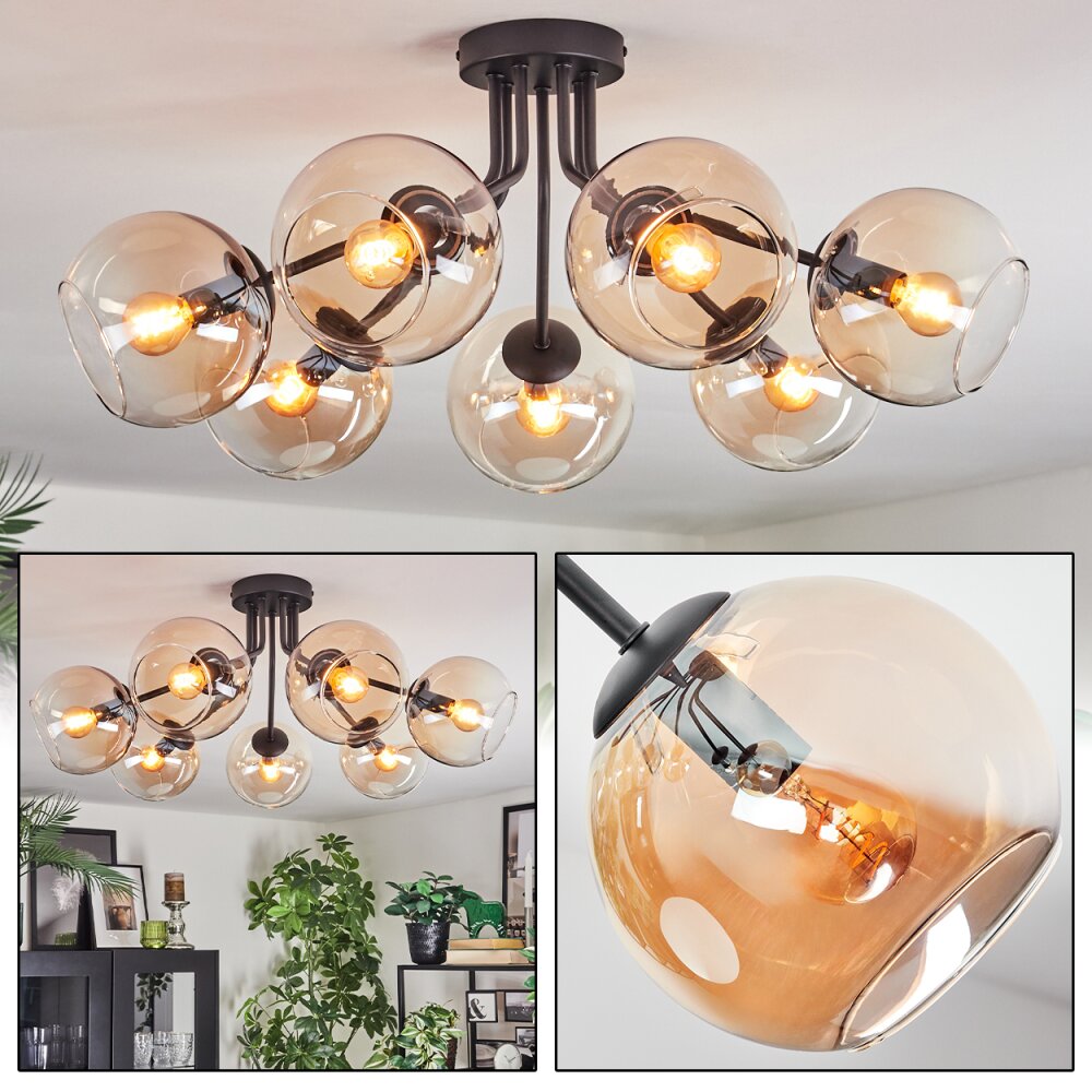Koyoto Taklampa, kullampa 82 cm Amber, Klart, 7-ljuskällor main product photo