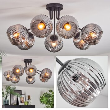 Ripoll Taklampa, kullampa Rökfärger, 7-ljuskällor