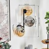 Gastor kullampa, Vägglampa Amber, Rökfärger, 3-ljuskällor