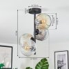 Ripoll Taklampa, kullampa Amber, Klart, Rökfärger, 4-ljuskällor