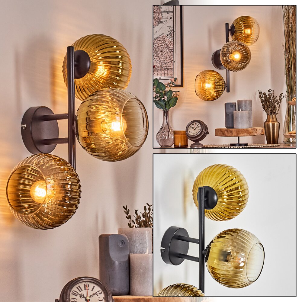Koyoto kullampa, Vägglampa Guld, Klart, 3-ljuskällor main product photo