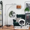 Cando Golvlampa, Båglampor Nickel matt, Svart, 1-ljuskällor