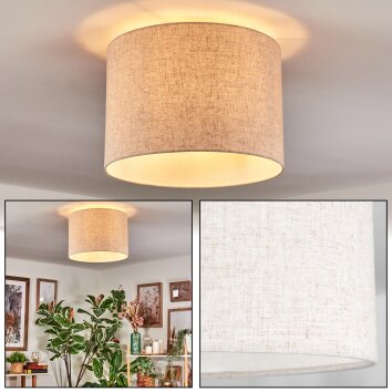 Bassagoda Taklampa Beige, Vit, 1-ljuskällor