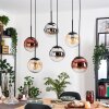 Gastor Pendellampa, kullampa, Pendelbelysning Amber, Krom, Klart, Kopparfärg, Rökfärger, 6-ljuskällor