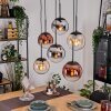 Gastor Pendellampa, kullampa, Pendelbelysning Amber, Krom, Klart, Kopparfärg, Rökfärger, 6-ljuskällor