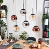 Gastor Pendellampa, kullampa, Pendelbelysning Amber, Krom, Klart, Kopparfärg, Rökfärger, 6-ljuskällor