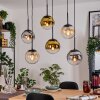 Gastor Pendellampa, kullampa, Pendelbelysning Amber, Guld, Klart, Rökfärger, 6-ljuskällor